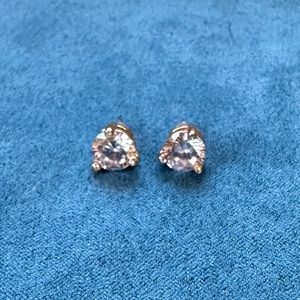 Cubic Zirconia Gold toned earrings